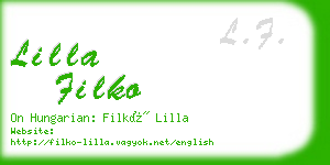 lilla filko business card